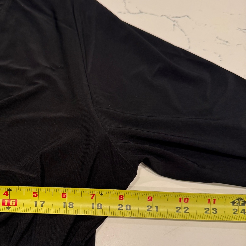 NY Collection Woman Black Formal V Neck Long Sleeve Dress Women’s Size 1X NWOT - Picture 10 of 11